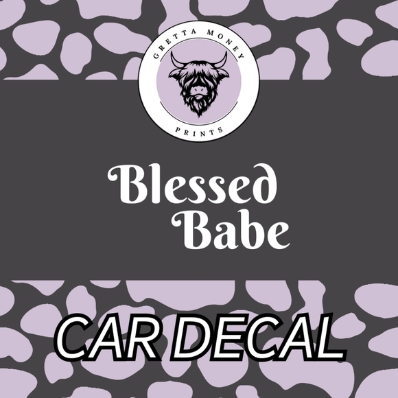 Blessed Babe Vintage Font Car Decal - Picture 1 of 1